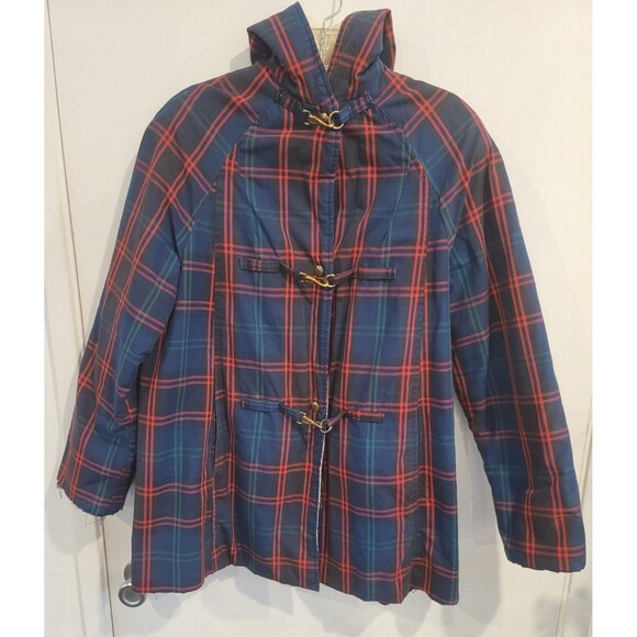 Original 1950s Vintage Blue And Red Plaid Thermo Jac Padded Jacket - Picture 1 of 12